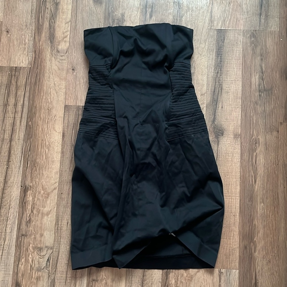 t21 vintage strapless black dress corset style boning (s)
